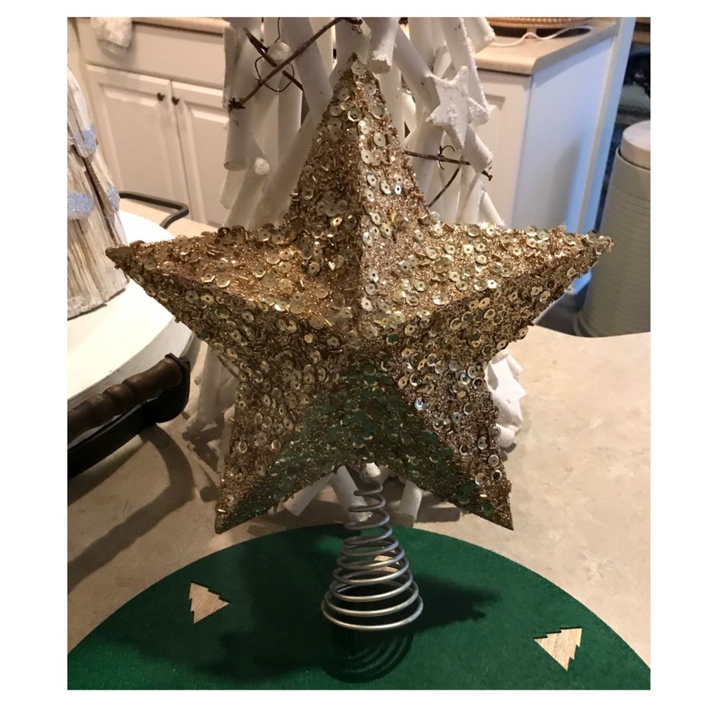 Gold Sequin Tree Topper
